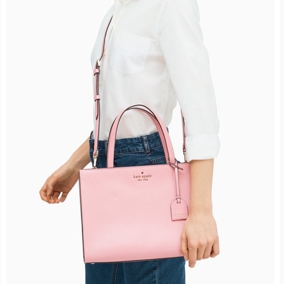 Kate Spade Sam Medium Satchel Bright Carnation - Picture 8 of 10